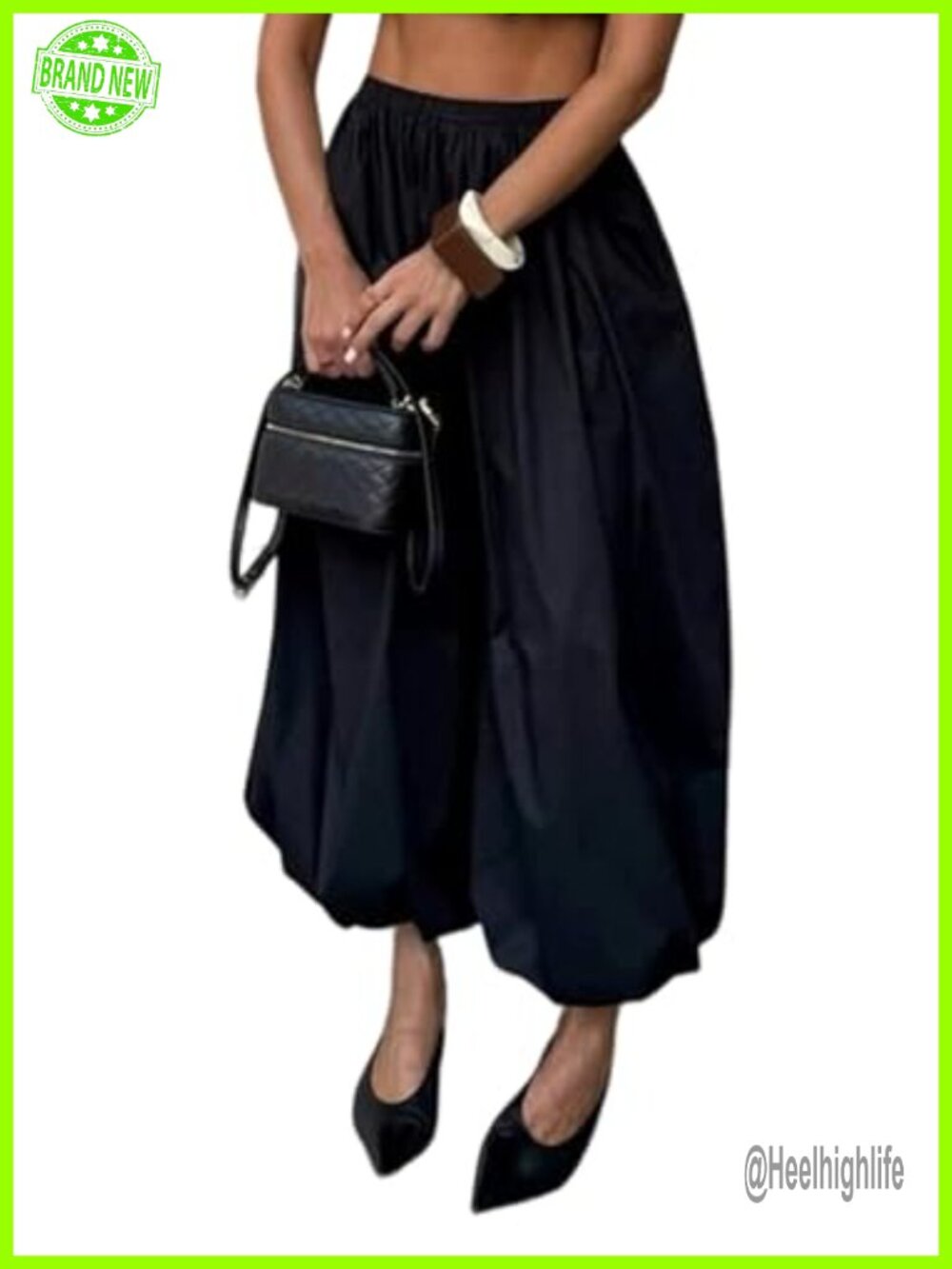 Wide Leg Baggy Harem Cargo Pants with Drawstring Elastic Waist